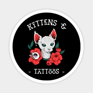 Kittens and Tattoos Magnet